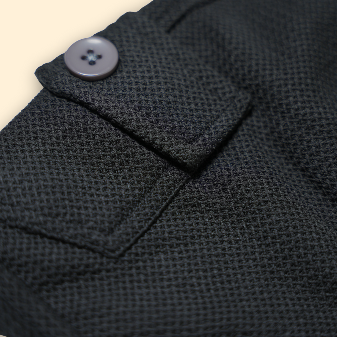 Modern Grey Textured Shirt with Black Shorts