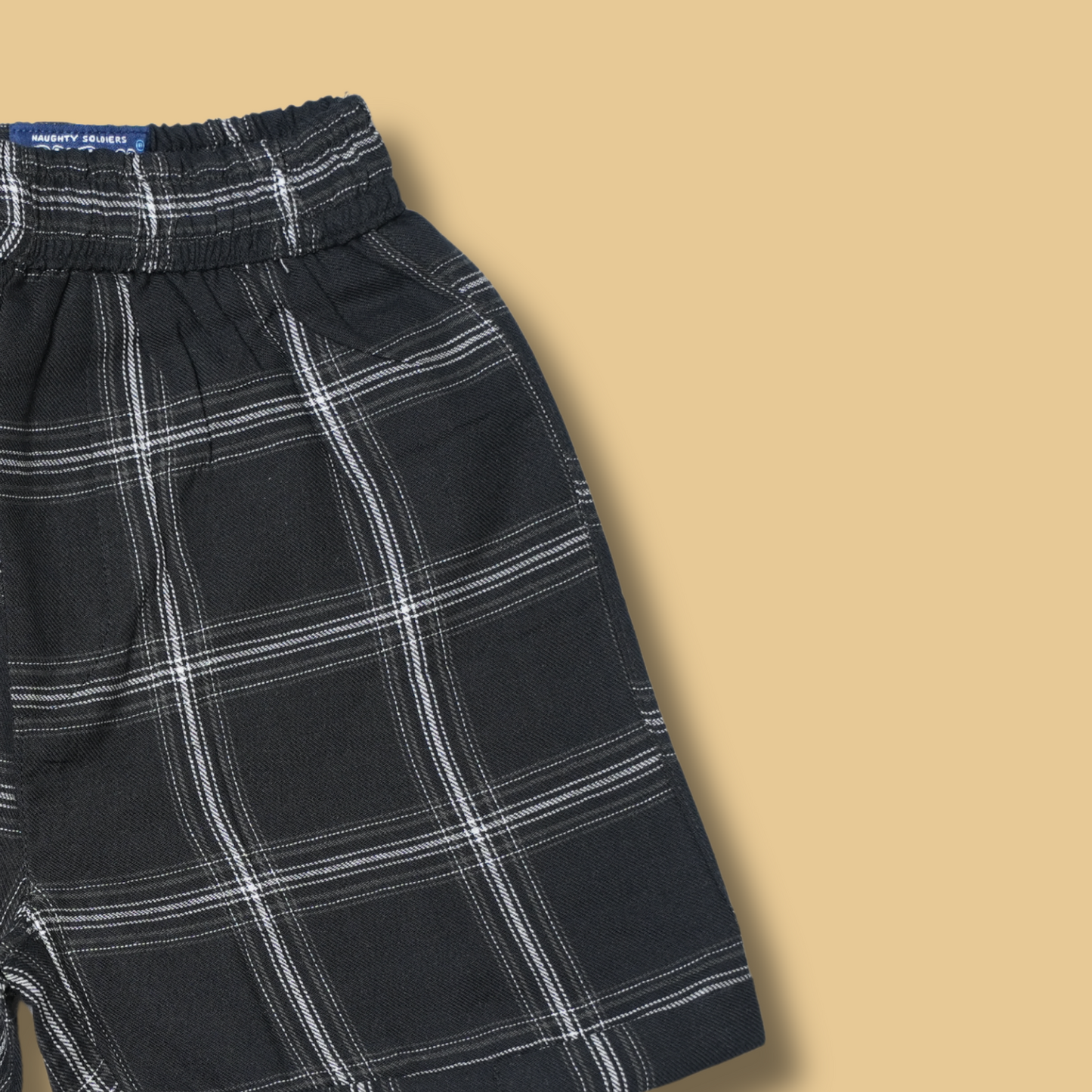 Boys Slim Fit Printed Casual Check Shirt and Shorts Set