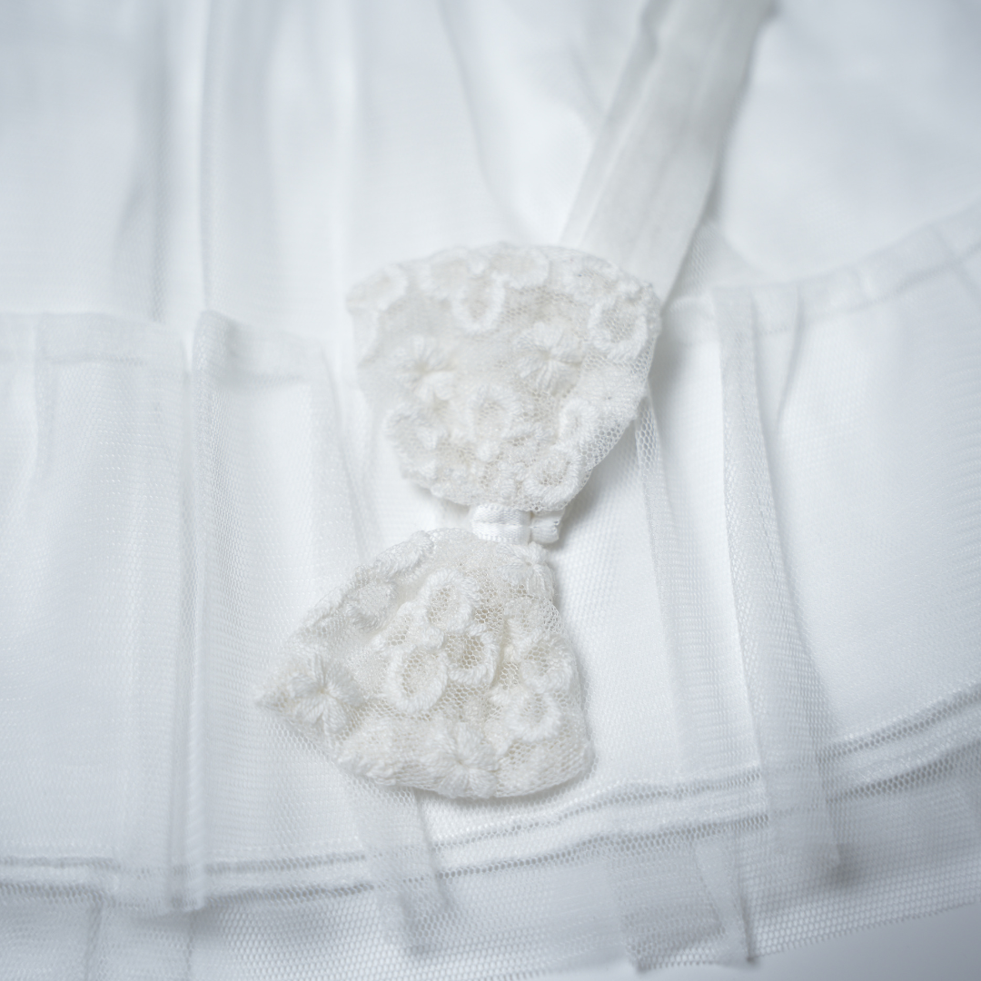 Sweet White Cotton Frock and Bloomer Set