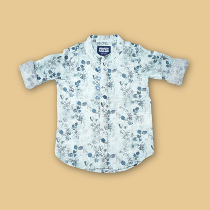Boys Slim Fit Printed Full Sleeve Casual Shirt