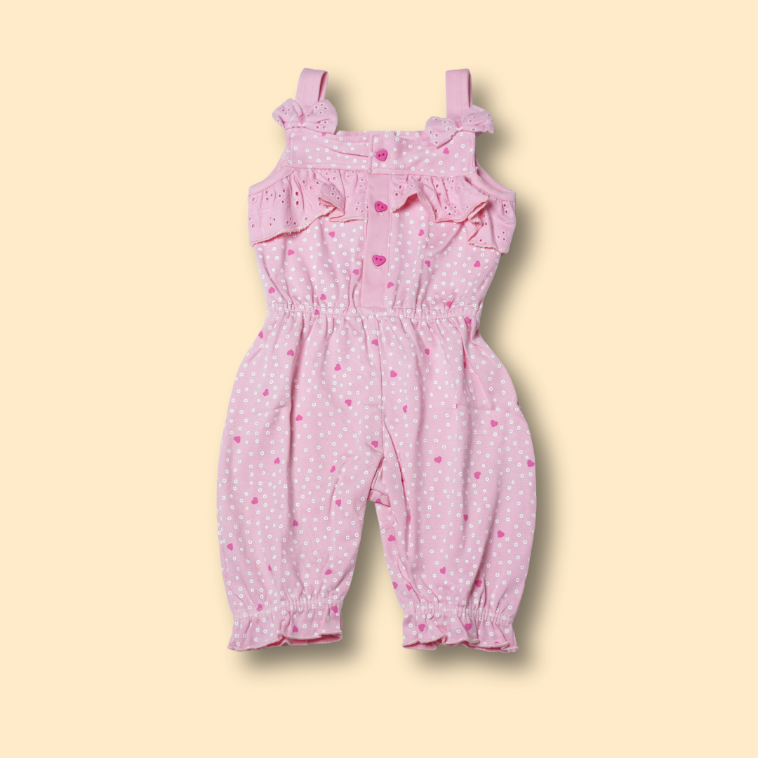 Girls Sweet Pink Jumpsuit
