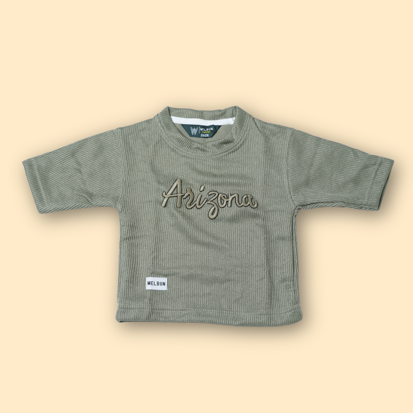 Sage Green Textured T-shirt
