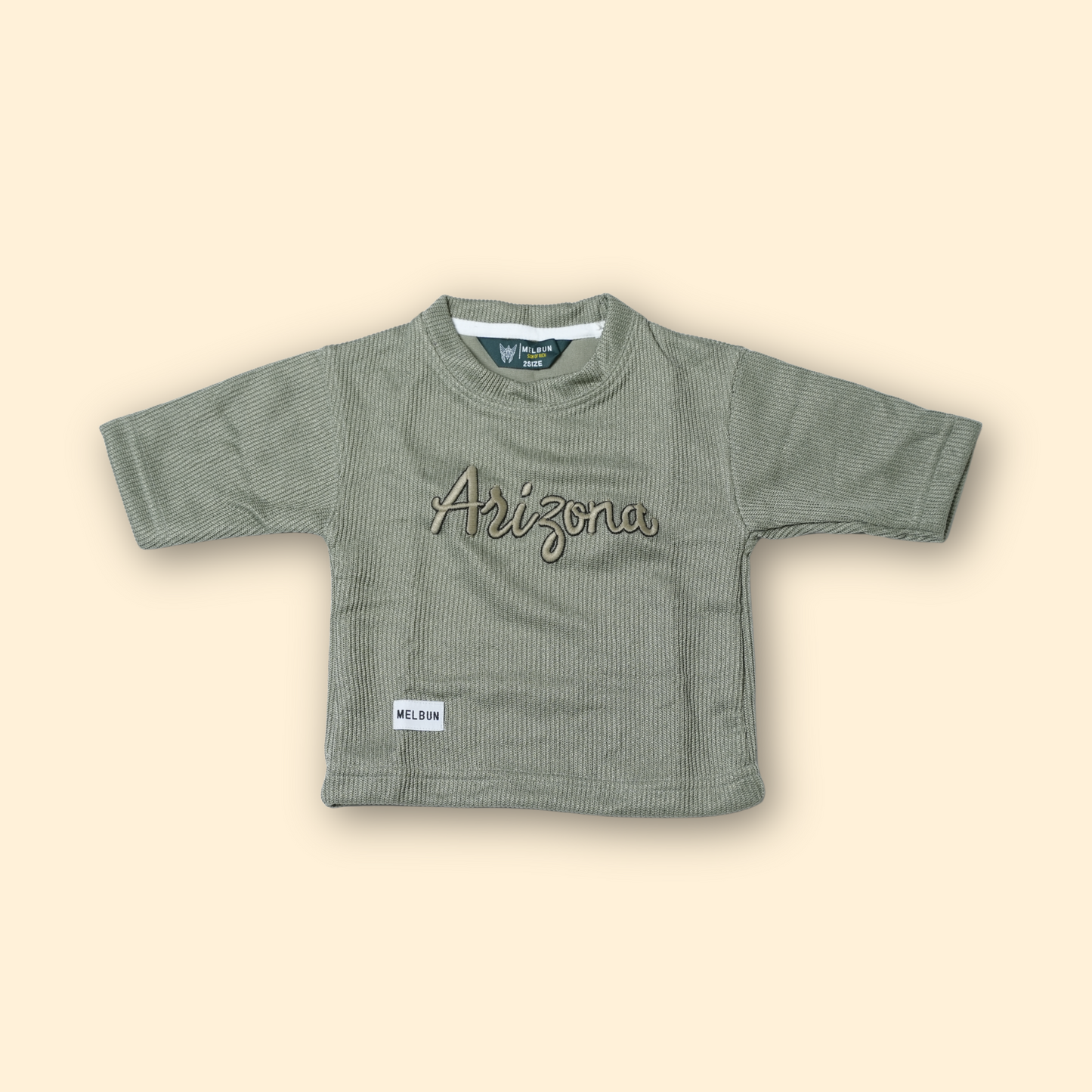 Sage Green Textured T-shirt