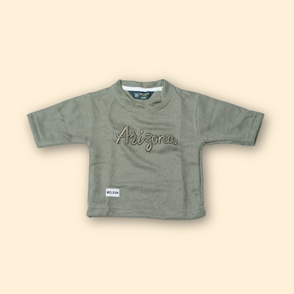 Sage Green Textured T-shirt