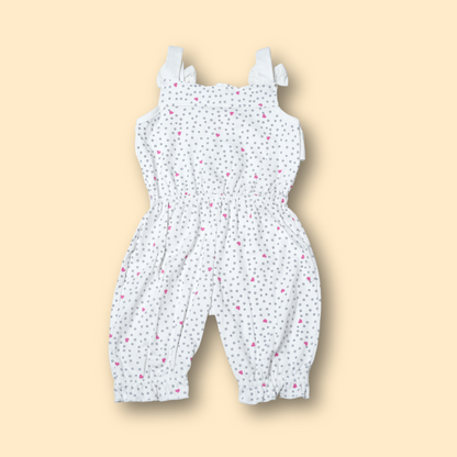 Girls Delicate White Jumpsuit