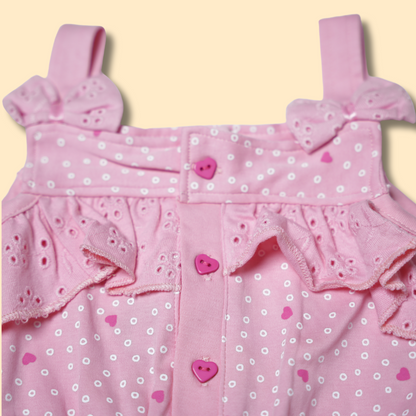 Girls Sweet Pink Jumpsuit