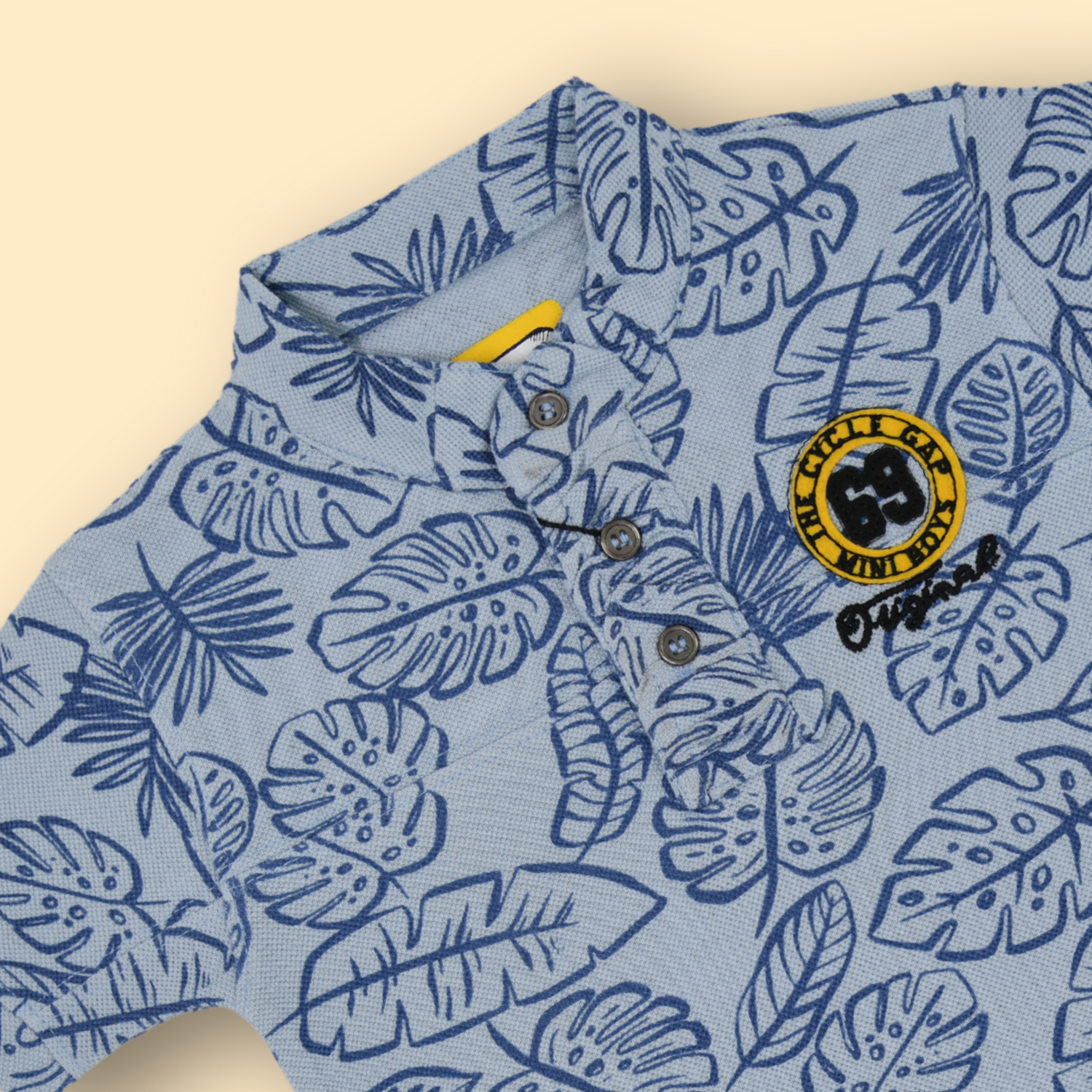 Boys Slim Fit Floral Printed Casual T-Shirt