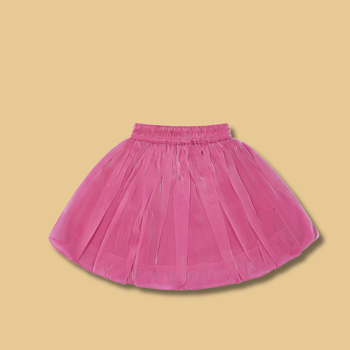 Girls Pink Floral Printed Top and Middi Set