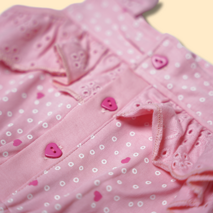 Girls Sweet Pink Jumpsuit