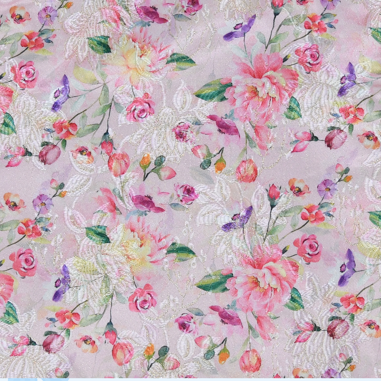 Girls Pink Floral Printed Top and Middi Set