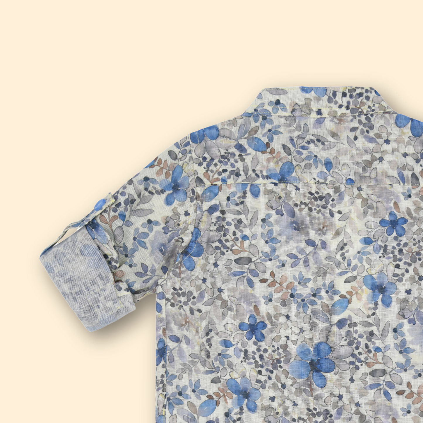 Boys Slim Fit Floral Printed Casual Full Sleeve Shirt