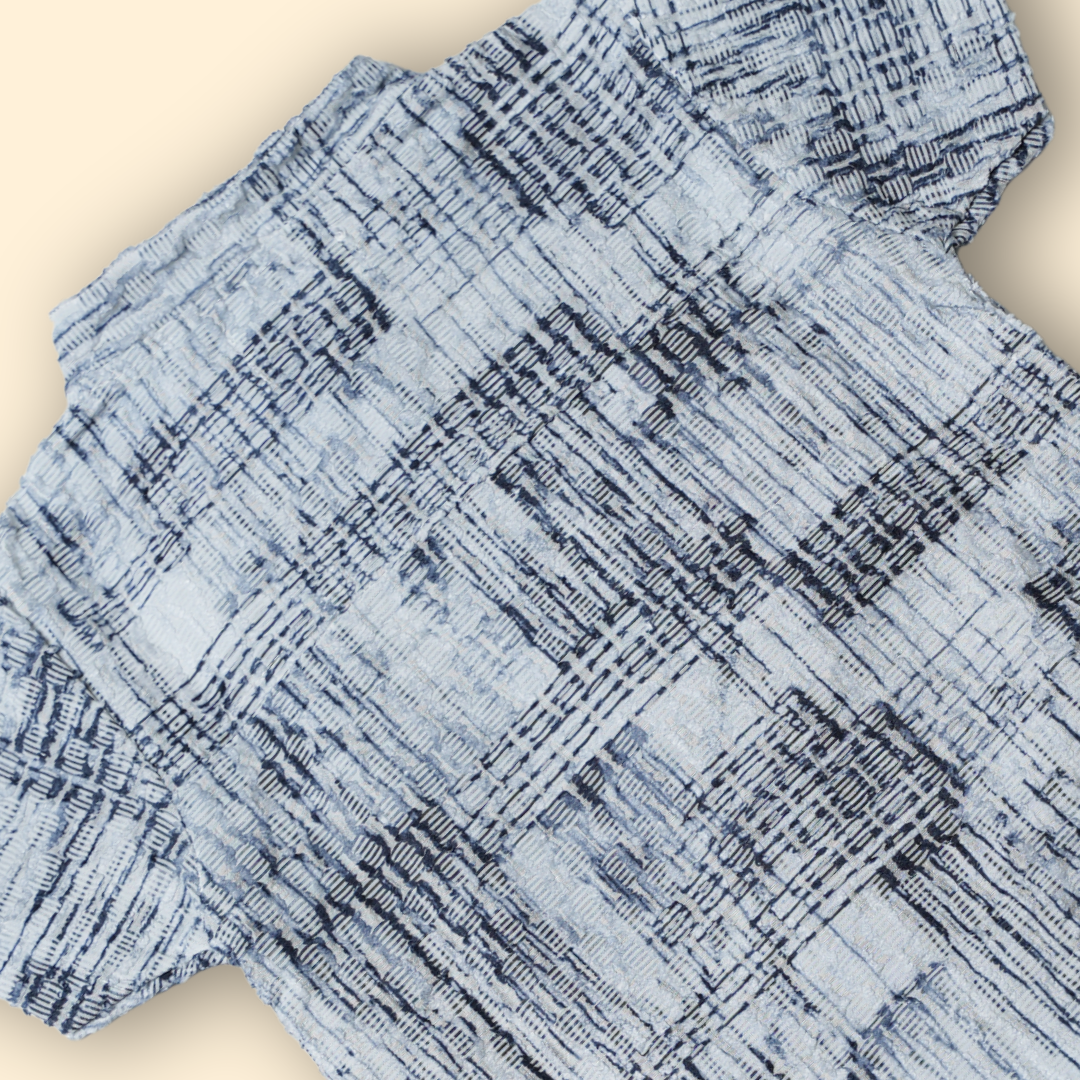 Modern Grey Textured Shirt with Black Shorts