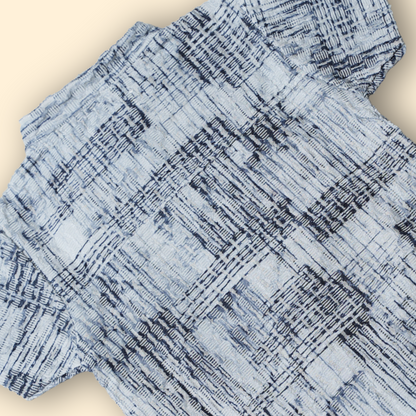 Modern Grey Textured Shirt with Black Shorts