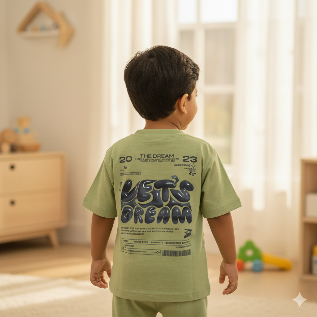 Fresh Lime Green Textured T-shirt