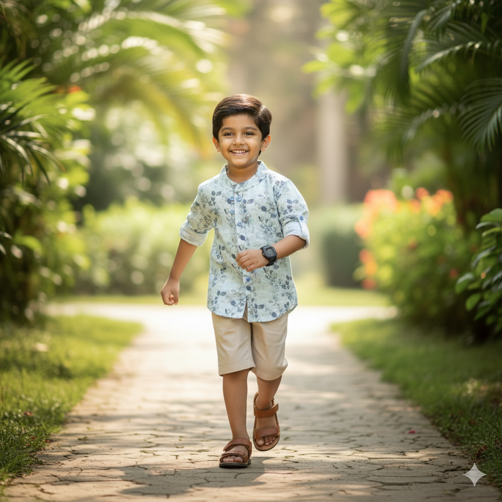 Boys Slim Fit Printed Full Sleeve Casual Shirt