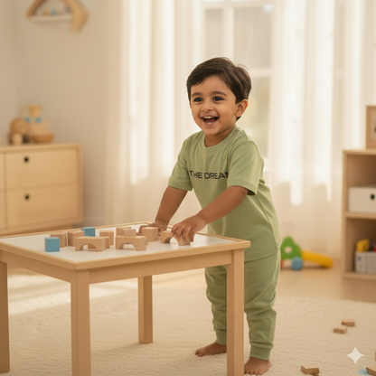 Fresh Lime Green Textured T-shirt