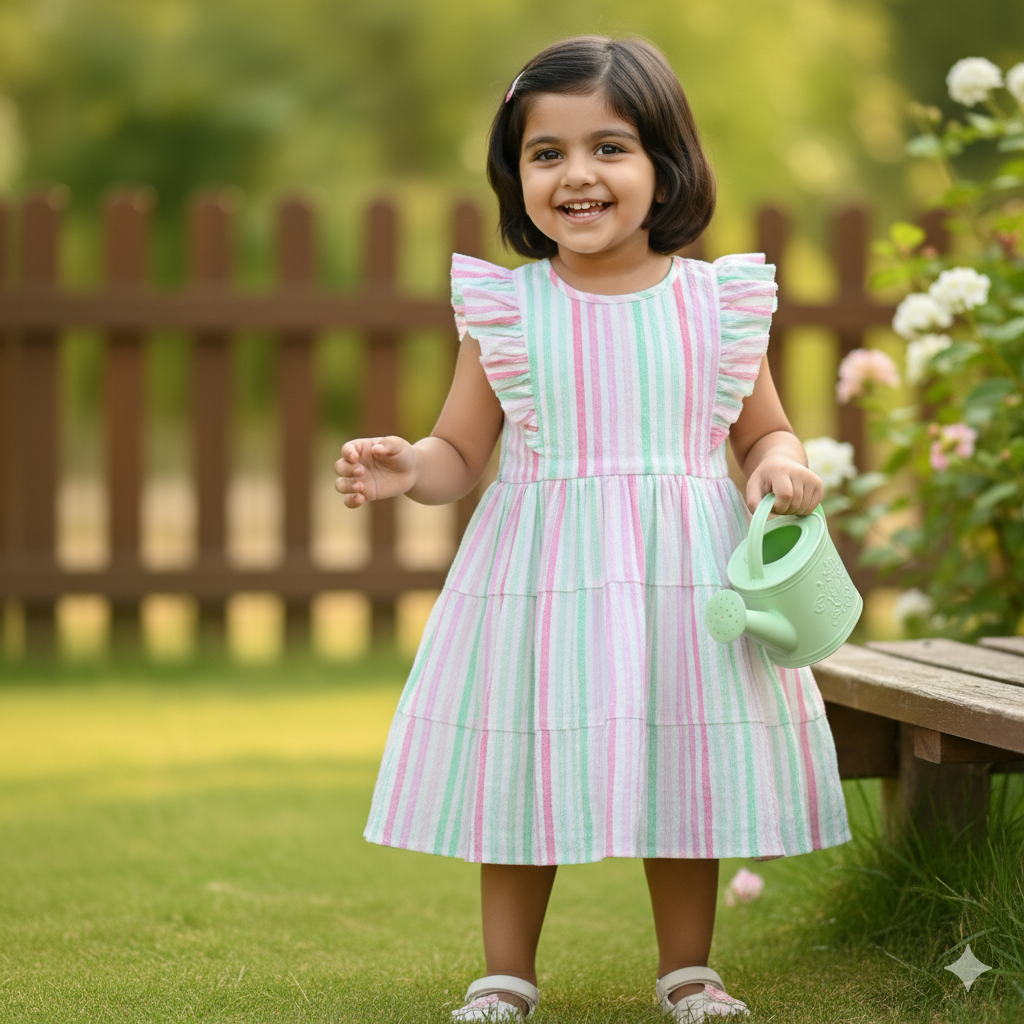 Girls Striped Frock