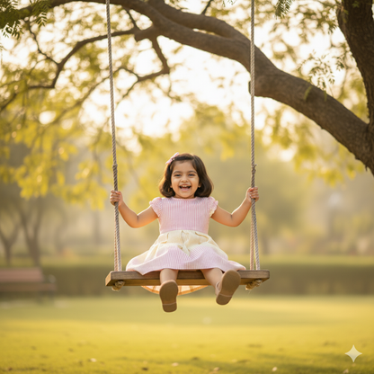 Girls Striped Cotton Frock