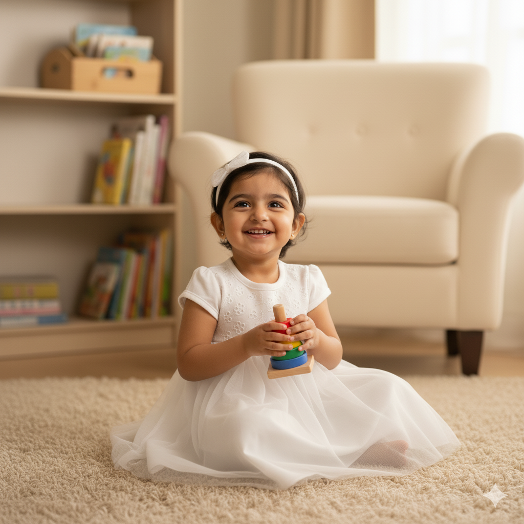 Delicate White Cotton Dress with Floral Schiffli Detail