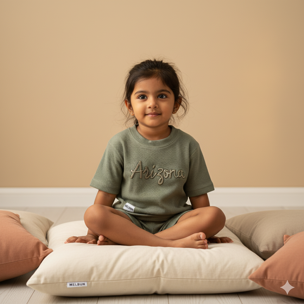 Sage Green Textured T-shirt