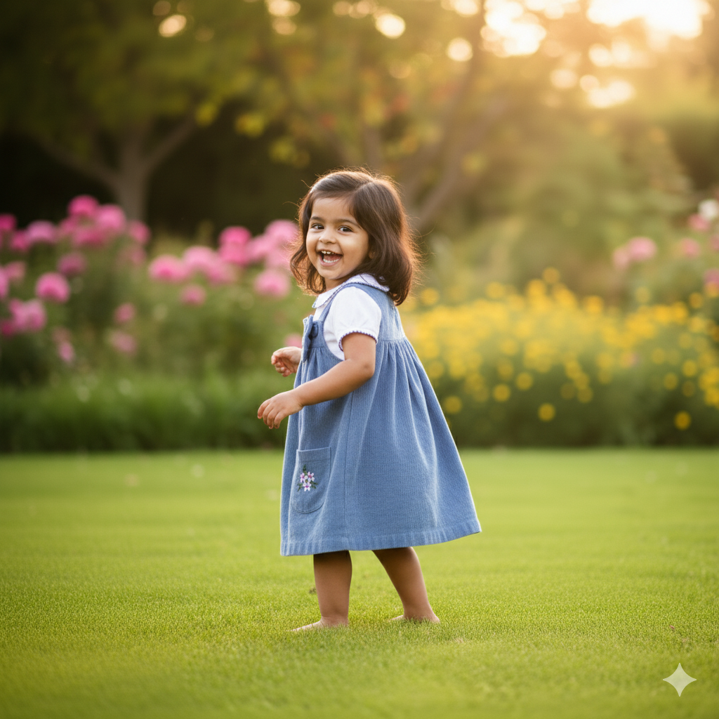 Sweet Grey Corduroy Dress with White Peter Pan Collar Top