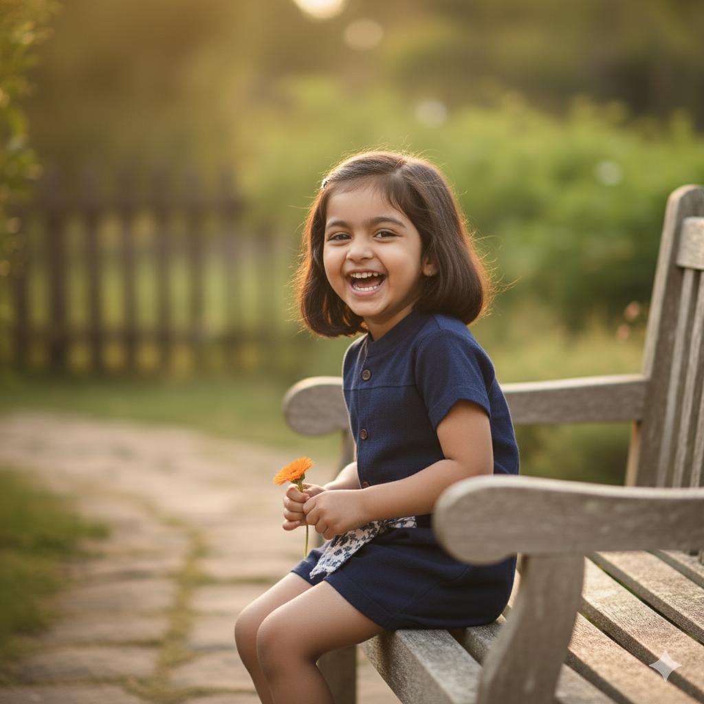 Classic Navy Cotton Rompers with Floral Print Belt