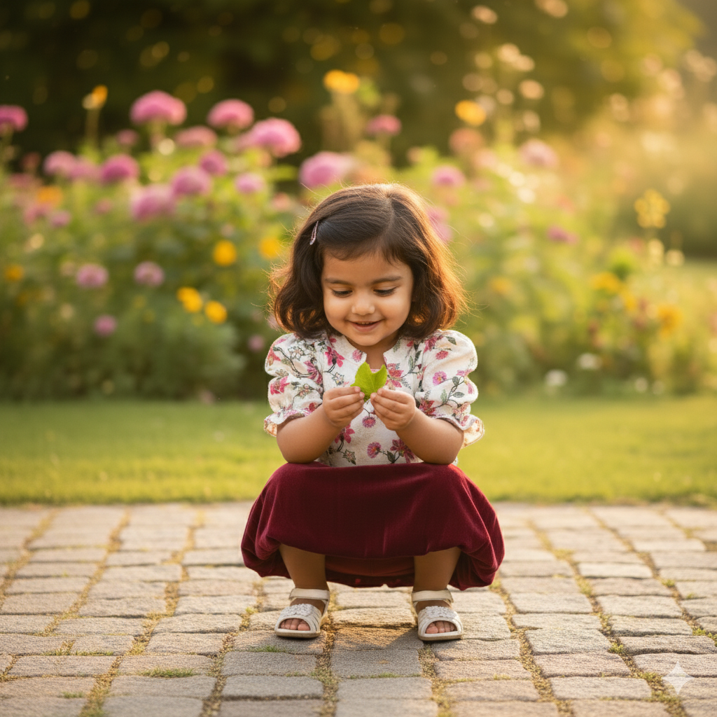 Girls Floral Printed Top and Middi Set