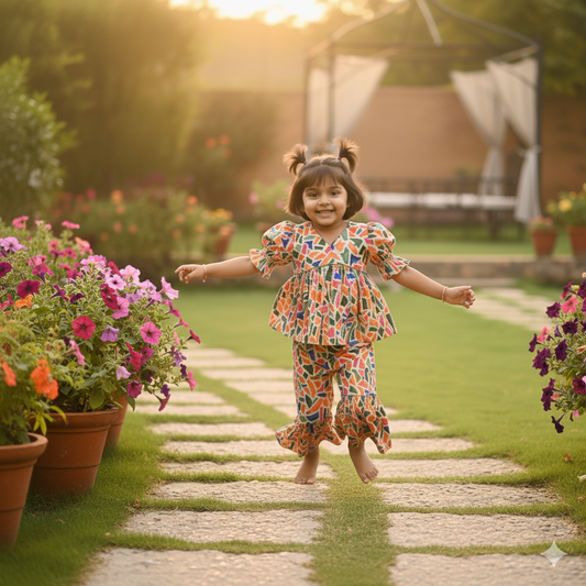 Girls Ethnic Top and Pant Set