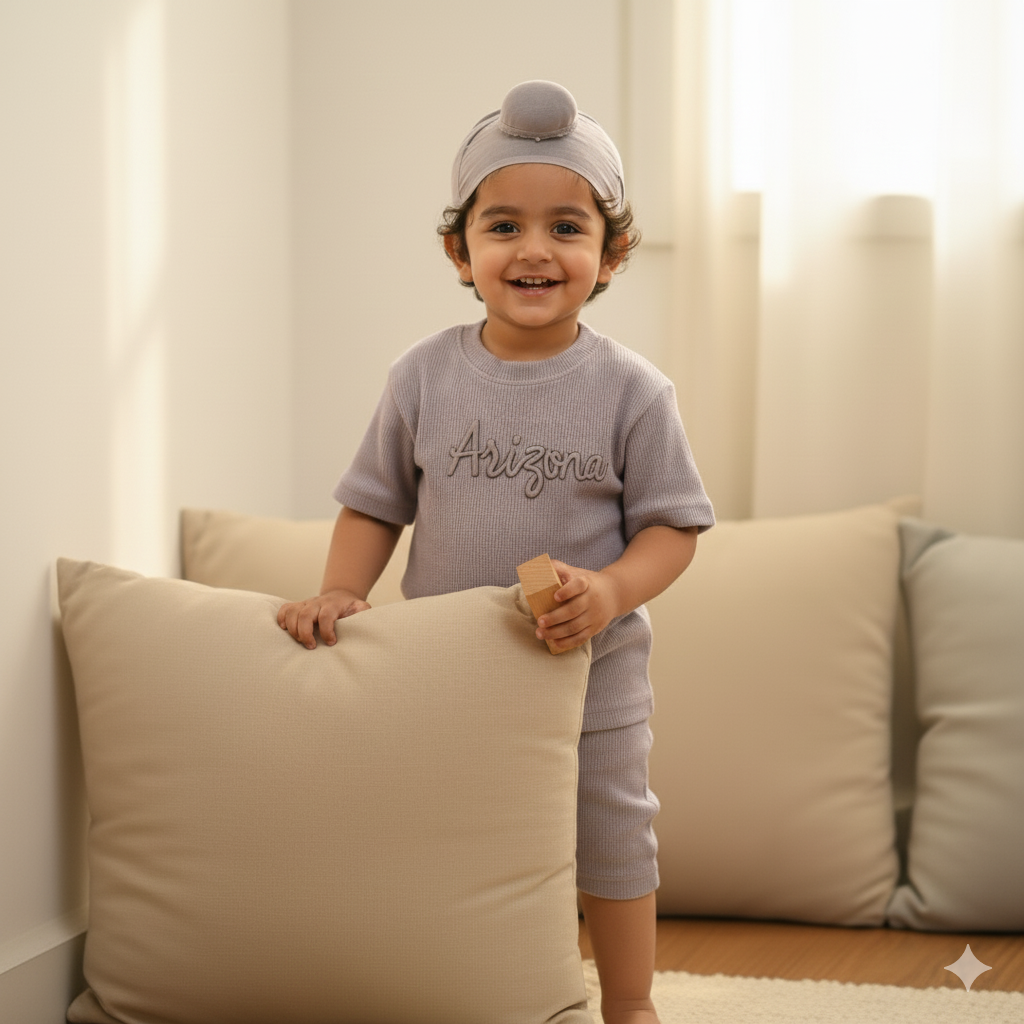 Soft Pink Textured T-shirt