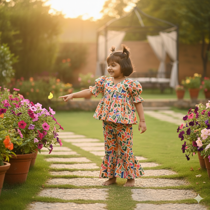 Girls Ethnic Top and Pant Set