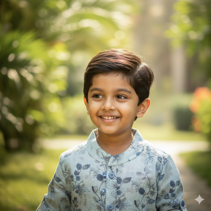 Boys Slim Fit Printed Full Sleeve Casual Shirt