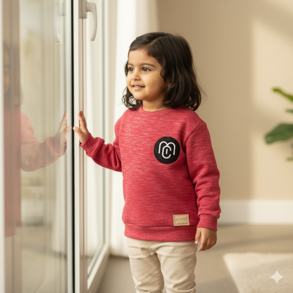 Cozy Red Textured T-shirt