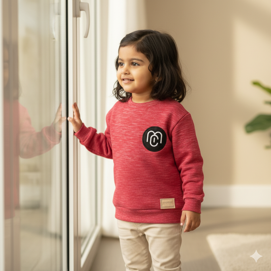 Cozy Red Textured T-shirt