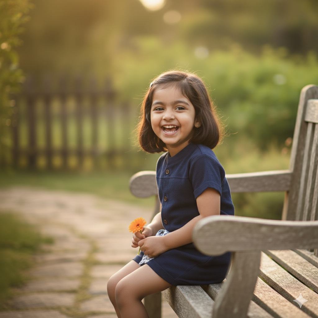 Classic Navy Cotton Rompers with Floral Print Belt