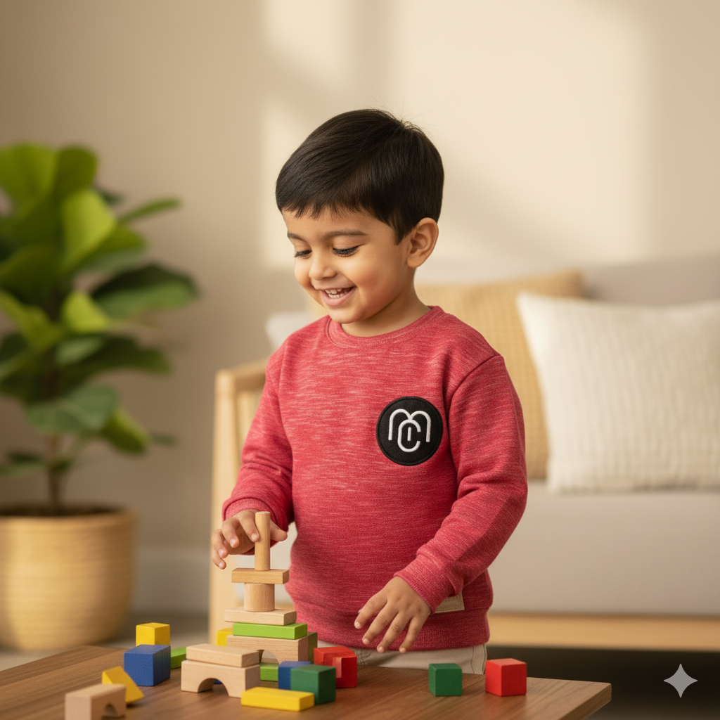 Cozy Red Textured T-shirt