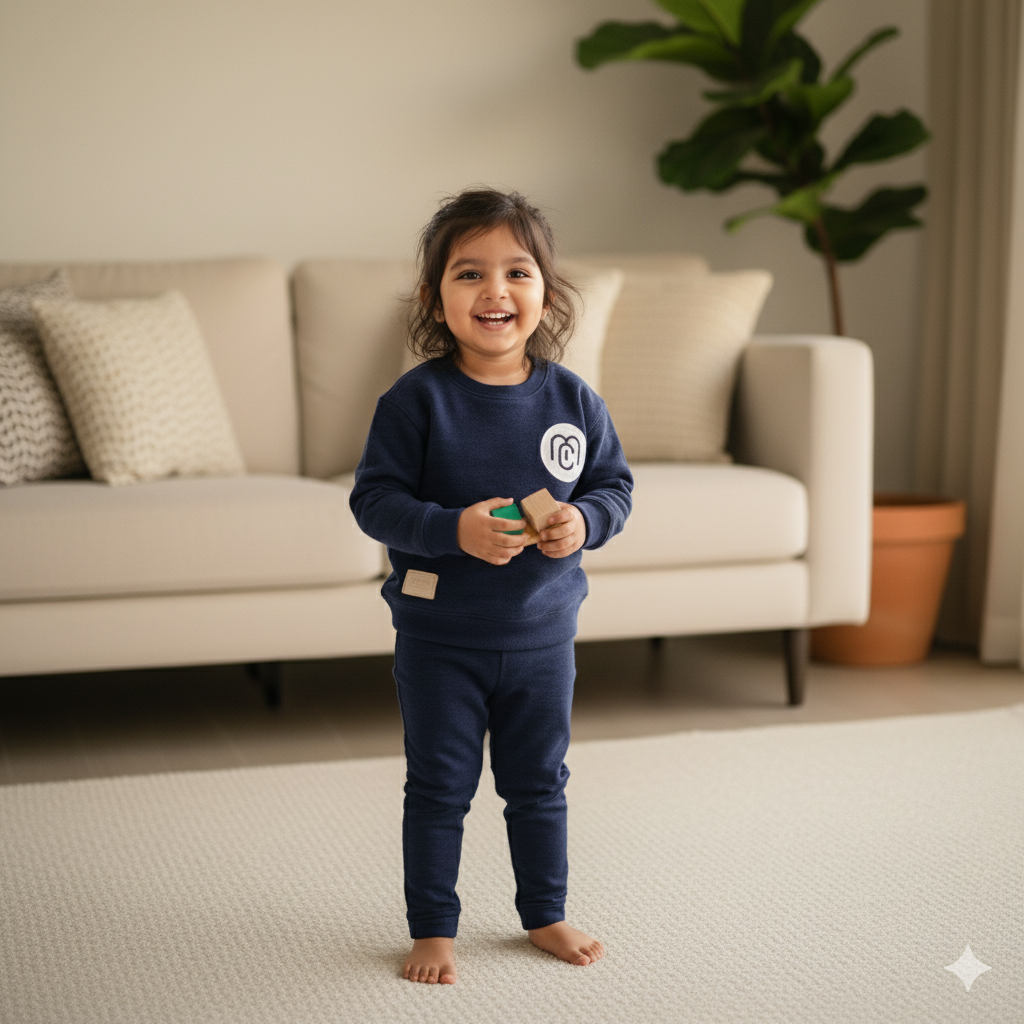 Boys Classic Navy Textured T-shirt