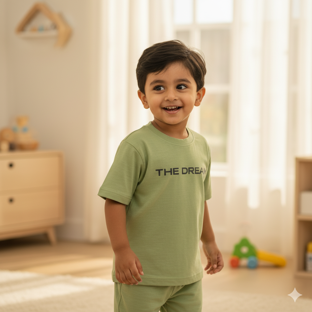 Fresh Lime Green Textured T-shirt
