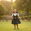 Girls Classic Forest Green Pinafore Frock