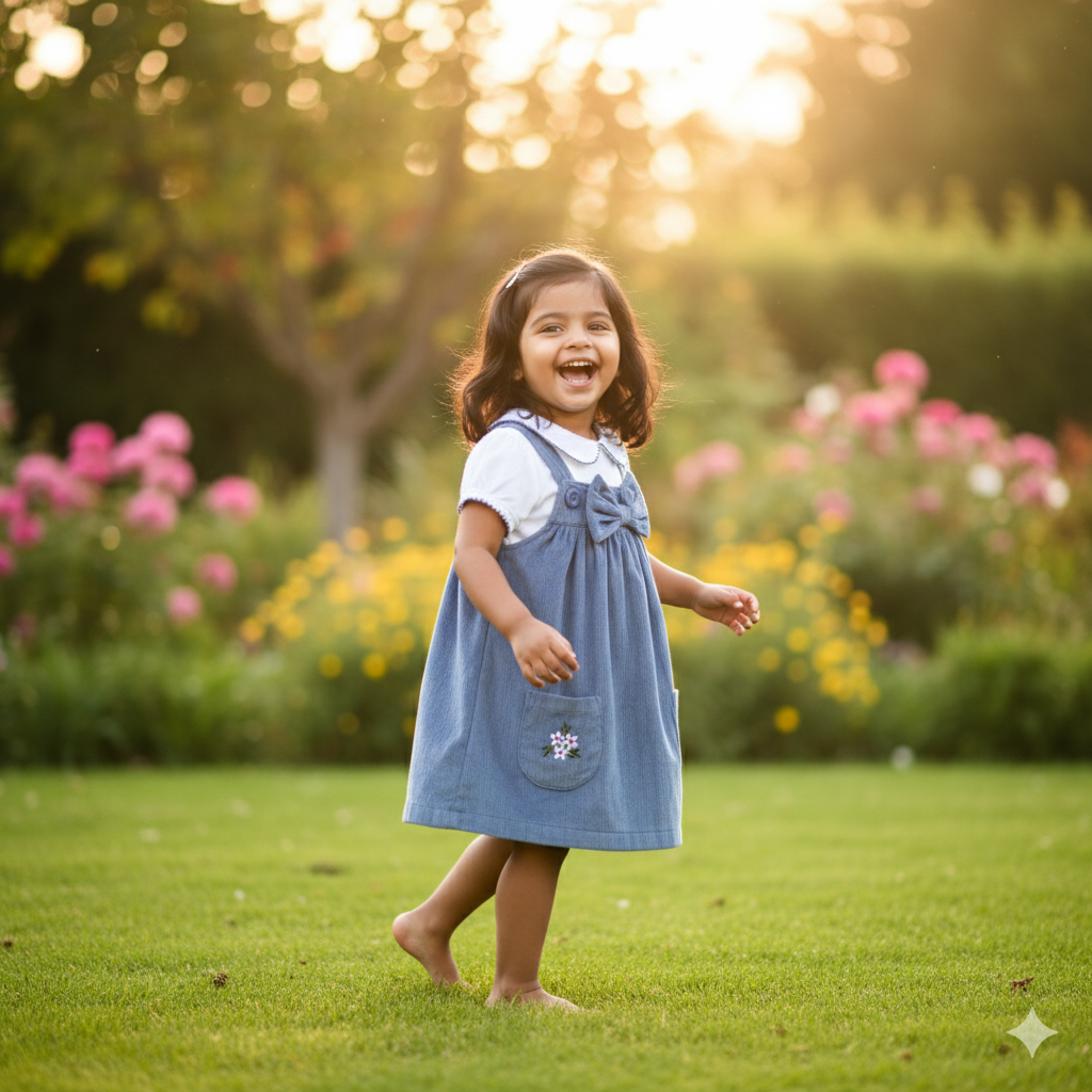 Sweet Grey Corduroy Dress with White Peter Pan Collar Top