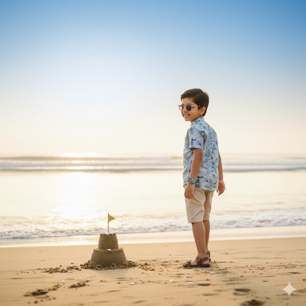 Boys Slim Fit Printed Casual Shirt