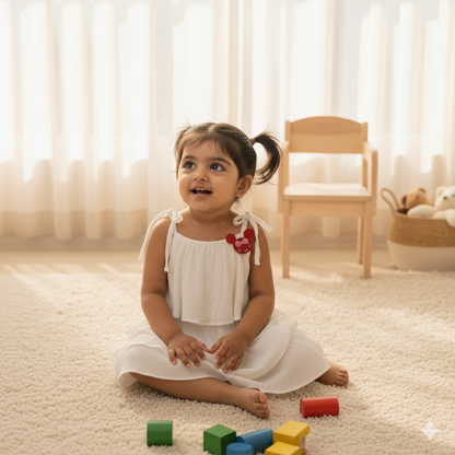 Crisp White Tiered Ruffle Dress