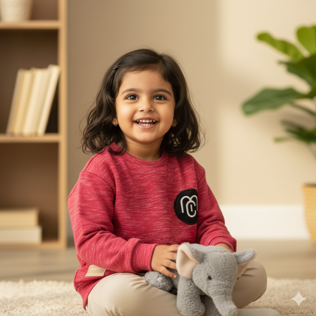 Cozy Red Textured T-shirt