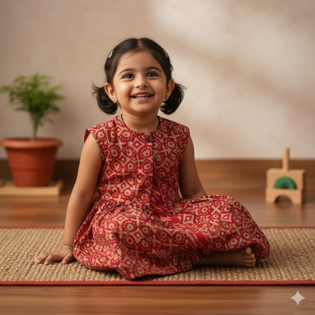 Girls Stylish Double Layered Frock